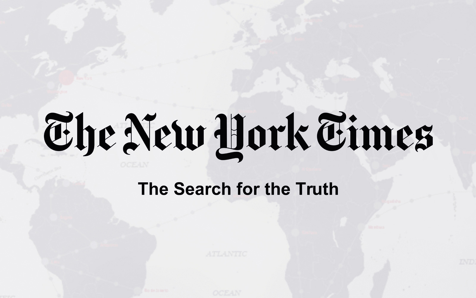 Intro cover for The New York Times: The Search for the truth, board game case