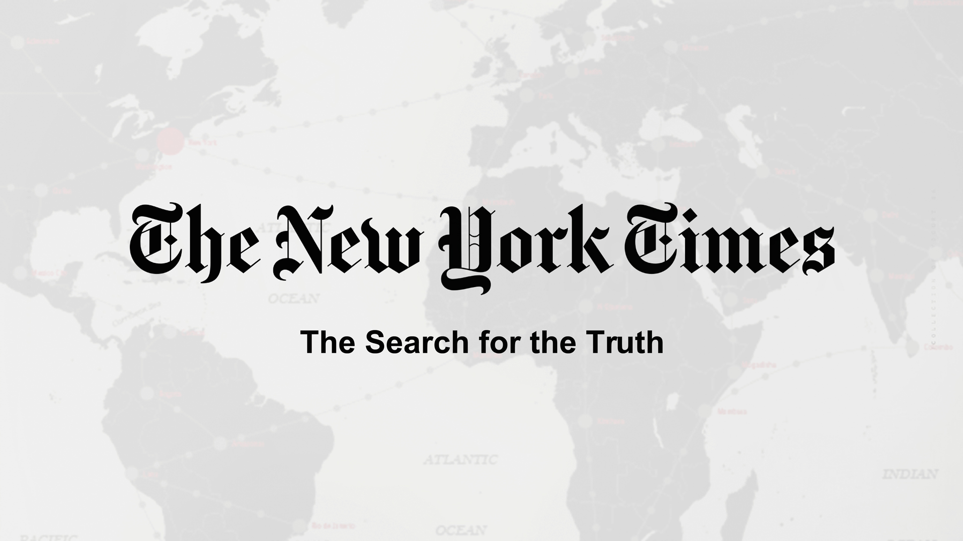 Intro image to the board game: The New York Times: The Search for the truth